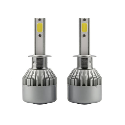 2pcs H1 18W 1800LM 6000K Waterproof IP68 Car Auto LED Headlight with 2 COB LED Lamps, DC 9-36V(White Light) - LED Headlamps by buy2fix | Online Shopping UK | buy2fix