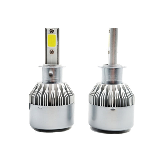 2pcs H3 18W 1800LM 6000K Waterproof IP68 Car Auto LED Headlight with 2 COB LED Lamps, DC 9-36V(White Light) - LED Headlamps by buy2fix | Online Shopping UK | buy2fix