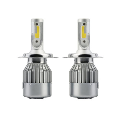 2pcs H4 18W 1800LM 6000K Waterproof IP68 Car Auto LED Headlight with 2 COB LED Lamps, DC 9-36V(White Light) - LED Headlamps by buy2fix | Online Shopping UK | buy2fix