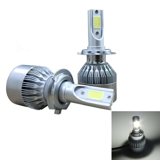 2pcs H7 18W 1800LM 6000K Waterproof IP68 Car Auto LED Headlight with 2 COB LED Lamps, DC 9-36V(White Light) - LED Headlamps by buy2fix | Online Shopping UK | buy2fix