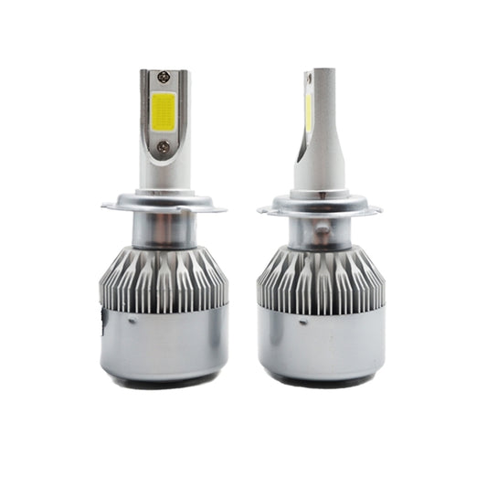 2pcs H7 18W 1800LM 6000K Waterproof IP68 Car Auto LED Headlight with 2 COB LED Lamps, DC 9-36V(White Light) - LED Headlamps by buy2fix | Online Shopping UK | buy2fix