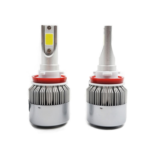 2pcs H8/H11 18W 1800LM 6000K Waterproof IP68 Car Auto LED Headlight with 2 COB LED Lamps, DC 9-36V(White Light) - LED Headlamps by buy2fix | Online Shopping UK | buy2fix