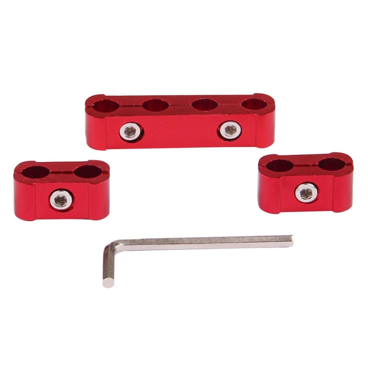 3 PCS Aluminum Engine Spark Plug Wire Separator Divider Organizer Clamp Kit (Red) - Booster Cable & Clip by buy2fix | Online Shopping UK | buy2fix