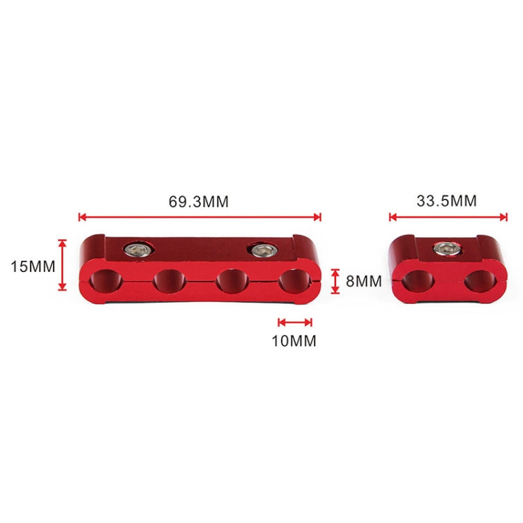 3 PCS Aluminum Engine Spark Plug Wire Separator Divider Organizer Clamp Kit (Red) - Booster Cable & Clip by buy2fix | Online Shopping UK | buy2fix