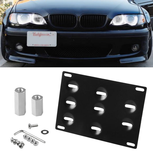 Car Front Bumper Tow Hook License Plate Mounting Bracket Holder for Audi A4 - License Plate Covers & Frames by buy2fix | Online Shopping UK | buy2fix