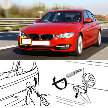 Car Front Bumper Tow Hook License Plate Mounting Bracket Holder for Audi A4 - License Plate Covers & Frames by buy2fix | Online Shopping UK | buy2fix