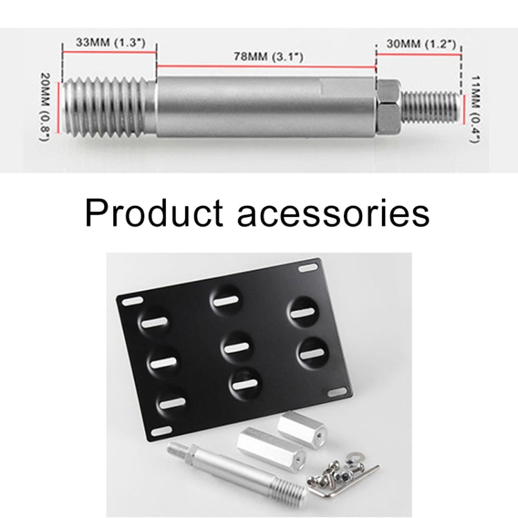 Car Front Bumper Tow Hook License Plate Mounting Bracket Holder for Mercedes-Benz 2008 by buy2fix