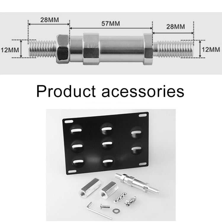 Car Front Bumper Tow Hook License Plate Mounting Bracket Holder for Honda Fit 2008 by buy2fix