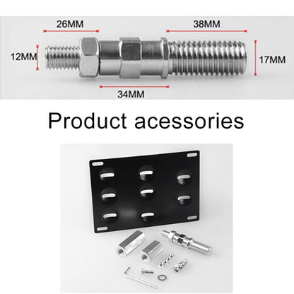 Car Front Bumper Tow Hook License Plate Mounting Bracket Holder for Mazda / Lexus by buy2fix