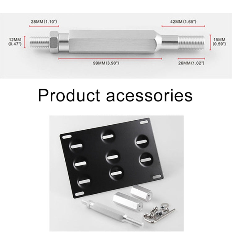 Car Front Bumper Tow Hook License Plate Mounting Bracket Holder for Subaru by buy2fix