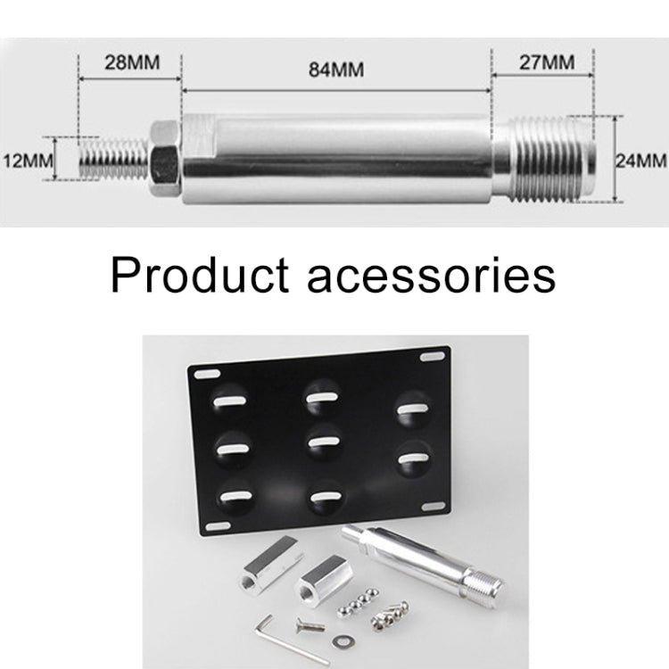 Car Front Bumper Tow Hook License Plate Mounting Bracket Holder for Toyota Yaris by buy2fix