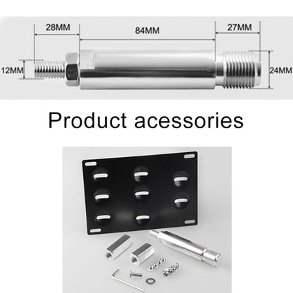 Car Front Bumper Tow Hook License Plate Mounting Bracket Holder for Toyota Yaris by buy2fix