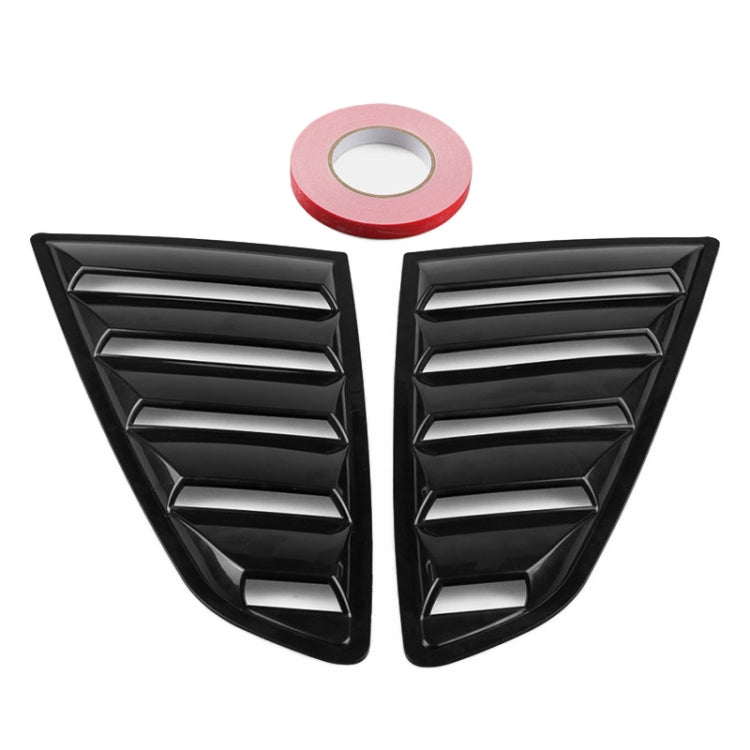 2 PCS Carbon Fiber Painted Panel Side Window Louver Cover Cooling Panel Trim Set for Ford Mustang 2015-2018 by buy2fix