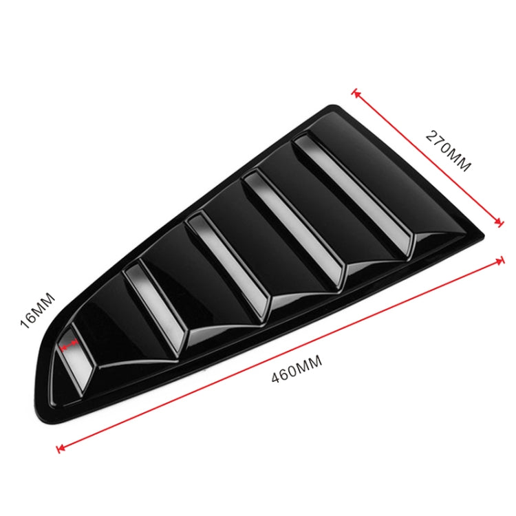 2 PCS Carbon Fiber Painted Panel Side Window Louver Cover Cooling Panel Trim Set for Ford Mustang 2015-2018 by buy2fix