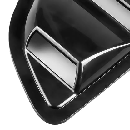 2 PCS Carbon Fiber Painted Panel Side Window Louver Cover Cooling Panel Trim Set for Ford Mustang 2015-2018 by buy2fix