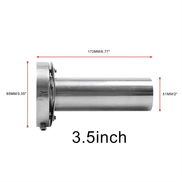 3.5 inch Universal Car 304 Stainless Steel Exhaust Pipe Muffler Unadjustable Tail Muffler Tip - Exhaust Pipes by buy2fix | Online Shopping UK | buy2fix