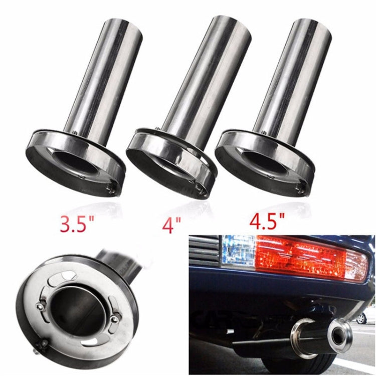 4 inch Universal Car 304 Stainless Steel Exhaust Pipe Muffler Unadjustable Tail Muffler Tip - Exhaust Pipes by buy2fix | Online Shopping UK | buy2fix