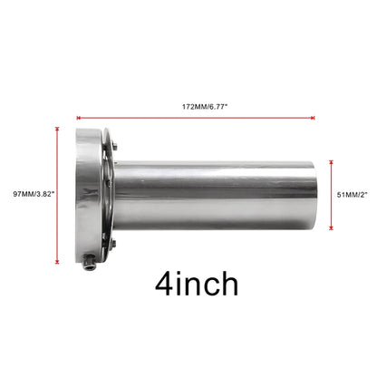 4 inch Universal Car 304 Stainless Steel Exhaust Pipe Muffler Adjustable Tail Muffler Tip - Exhaust Pipes by buy2fix | Online Shopping UK | buy2fix
