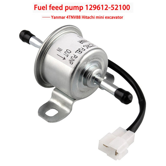 Car 90L/H In-Line Injection Fuel Pump External Electric Fuel Pump Flow 129612-52100 for Yanmar 4TNV88 Hitachi Mini Excavator - Engine Fittings by buy2fix | Online Shopping UK | buy2fix
