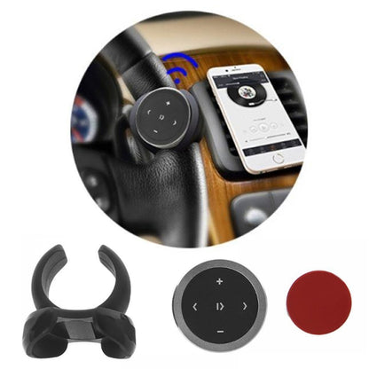 Car Wireless Bluetooth Controller Mobile Phone Multimedia Multi-functional Steering Wheel Remote Controller with Holder (Silver) - Bluetooth Car Kits by buy2fix | Online Shopping UK | buy2fix