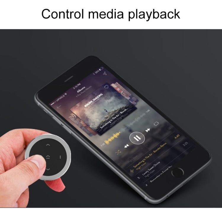 Car Wireless Bluetooth Controller Mobile Phone Multimedia Multi-functional Steering Wheel Remote Controller with Holder (Silver) - Bluetooth Car Kits by buy2fix | Online Shopping UK | buy2fix