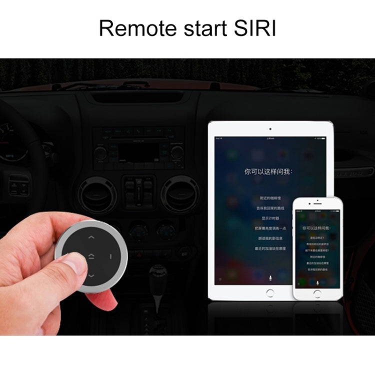 Car Wireless Bluetooth Controller Mobile Phone Multimedia Multi-functional Steering Wheel Remote Controller with Holder (Silver) - Bluetooth Car Kits by buy2fix | Online Shopping UK | buy2fix