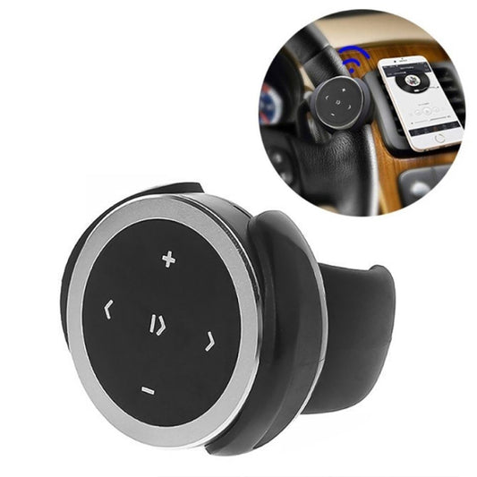 Car Wireless Bluetooth Controller Mobile Phone Multimedia Multi-functional Steering Wheel Remote Controller with Holder (Silver) - Bluetooth Car Kits by buy2fix | Online Shopping UK | buy2fix