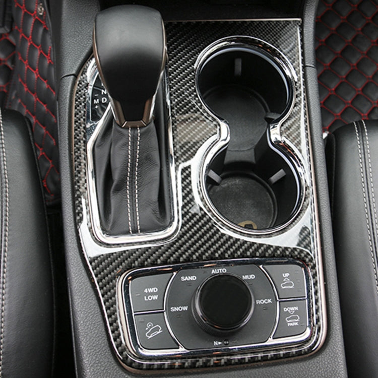 2 PCS Car Water Cup Panel Carbon Fiber Decorative Sticker for Jeep Grand Cherokee 2014-2015 by buy2fix