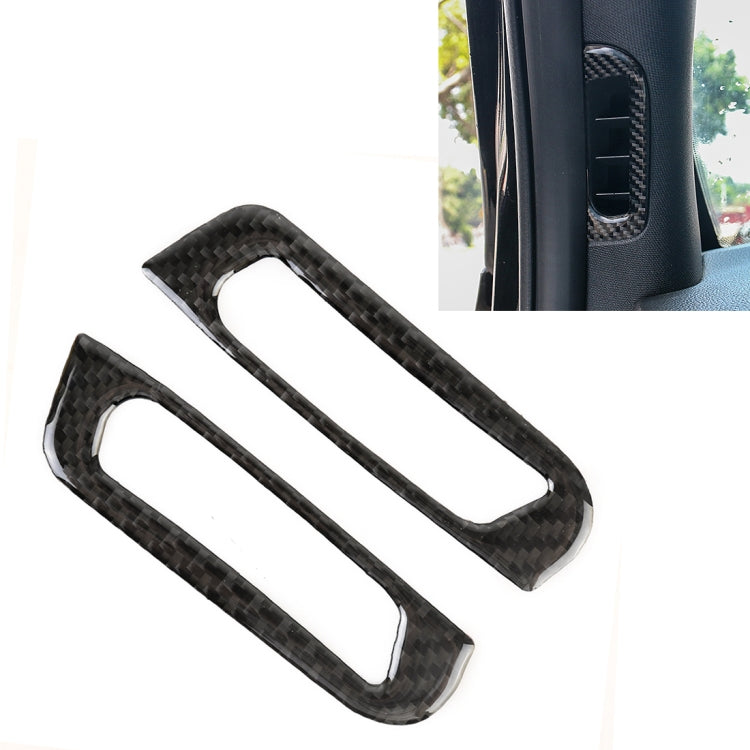 2 PCS Car A Column Air Outlet Carbon Fiber Decorative Sticker for Jeep Grand Cherokee 2011-2018 by buy2fix