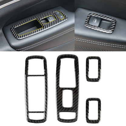 4 PCS Car Window Lift Switch Panel Carbon Fiber Decorative Sticker for Jeep Grand Cherokee 2011-2018 - Car Interior Mouldings by buy2fix | Online Shopping UK | buy2fix