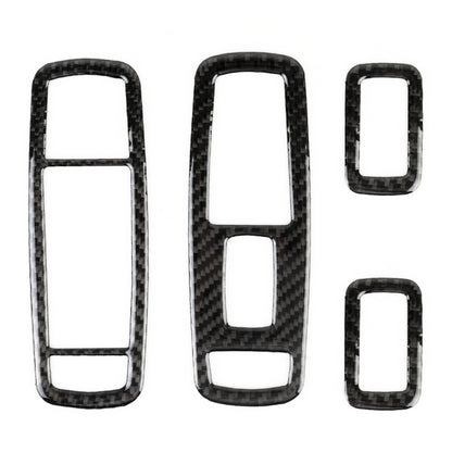4 PCS Car Window Lift Switch Panel Carbon Fiber Decorative Sticker for Jeep Grand Cherokee 2011-2018 - Car Interior Mouldings by buy2fix | Online Shopping UK | buy2fix