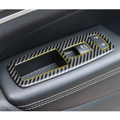 4 PCS Car Window Lift Switch Panel Carbon Fiber Decorative Sticker for Jeep Grand Cherokee 2011-2018 - Car Interior Mouldings by buy2fix | Online Shopping UK | buy2fix