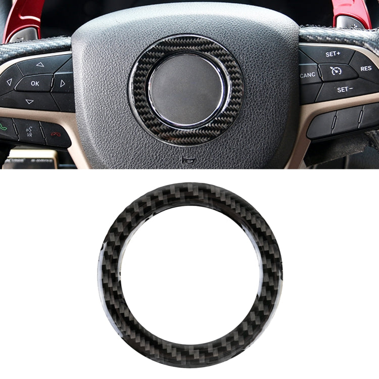 Car Steering Wheel Carbon Fiber Decorative Sticker for Jeep Grand Cherokee 2011-2018 by buy2fix