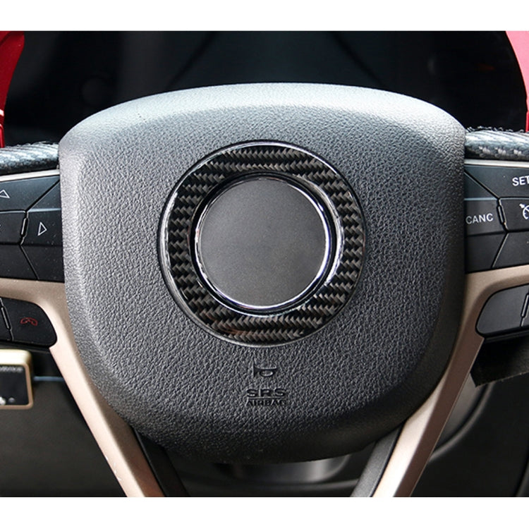 Car Steering Wheel Carbon Fiber Decorative Sticker for Jeep Grand Cherokee 2011-2018 by buy2fix