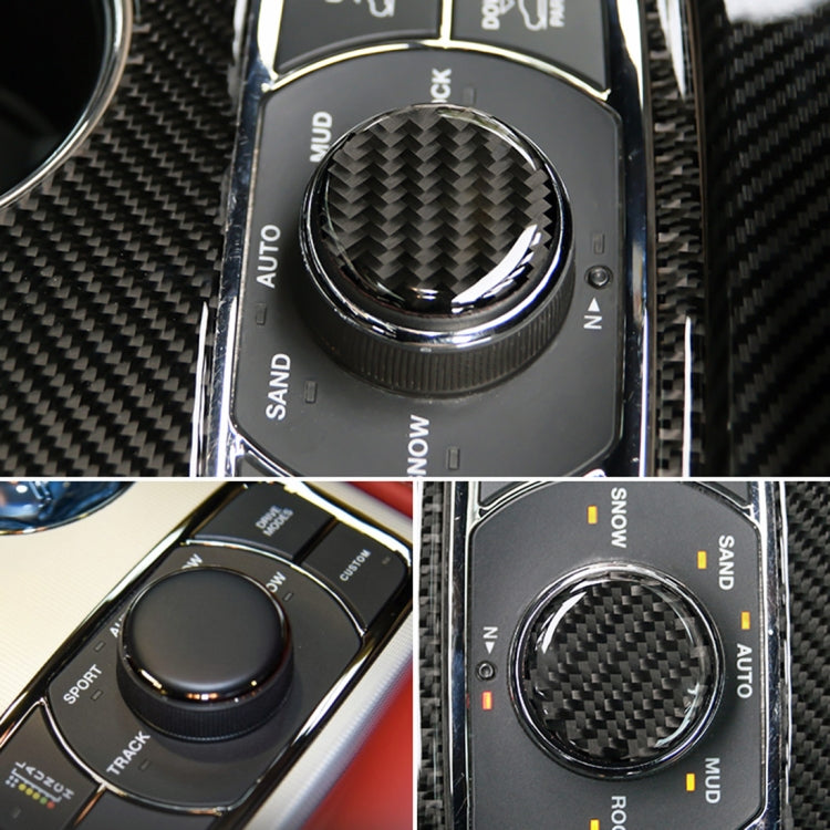 Car Water Cup Rotate Button Panel Carbon Fiber Decorative Sticker for Jeep Grand Cherokee 2014-2018 by buy2fix