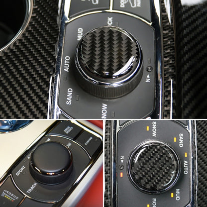 Car Water Cup Rotate Button Panel Carbon Fiber Decorative Sticker for Jeep Grand Cherokee 2014-2018 by buy2fix