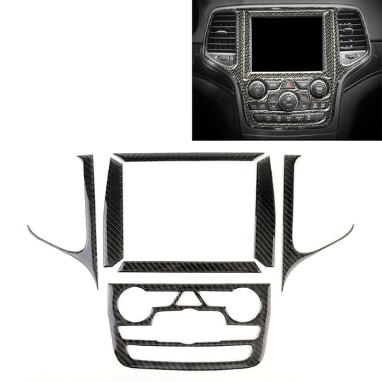 Car Central Control Navigation Carbon Fiber Decorative Sticker for Jeep Grand Cherokee 2011-2017