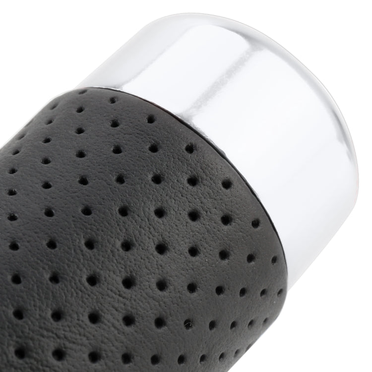 Metal Leather Long Column Car Shift Knob, Size: 18x3.3cm (Silver) by buy2fix
