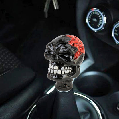 Universal Skull Head Shape Manual or Automatic Gear Shift Knob, Size: 8.7x5.5cm (Black) by buy2fix