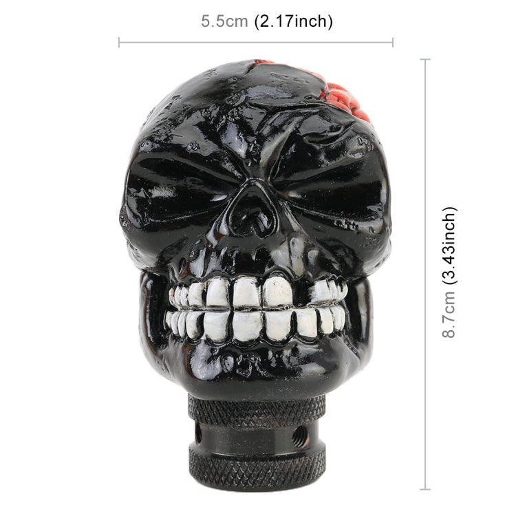 Universal Skull Head Shape Manual or Automatic Gear Shift Knob, Size: 8.7x5.5cm (Black) by buy2fix
