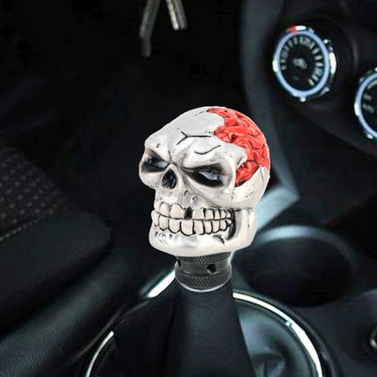 Universal Skull Head Shape Manual or Automatic Gear Shift Knob, Size: 8.7x5.5cm (Silver) by buy2fix