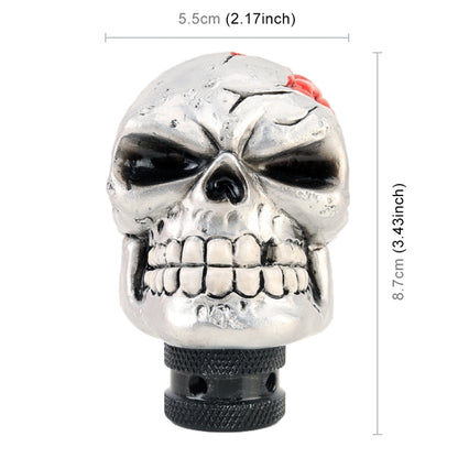 Universal Skull Head Shape Manual or Automatic Gear Shift Knob, Size: 8.7x5.5cm (Silver) by buy2fix