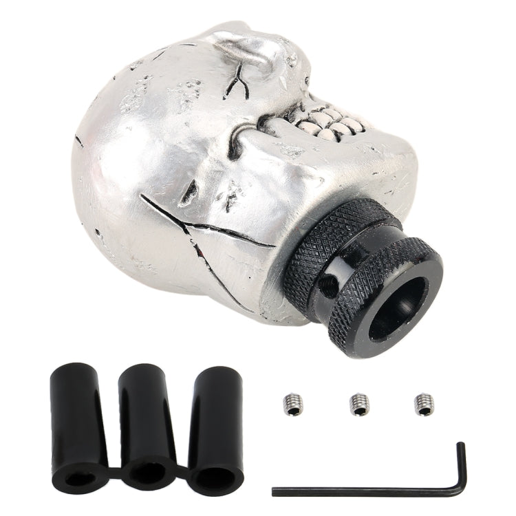 Universal Skull Head Shape Manual or Automatic Gear Shift Knob, Size: 8.7x5.5cm (Silver) by buy2fix