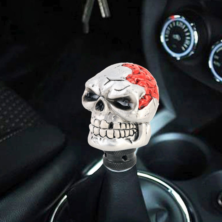 Universal Skull Head Shape Manual or Automatic Gear Shift Knob, Size: 8.7x5.5cm (Silver) by buy2fix