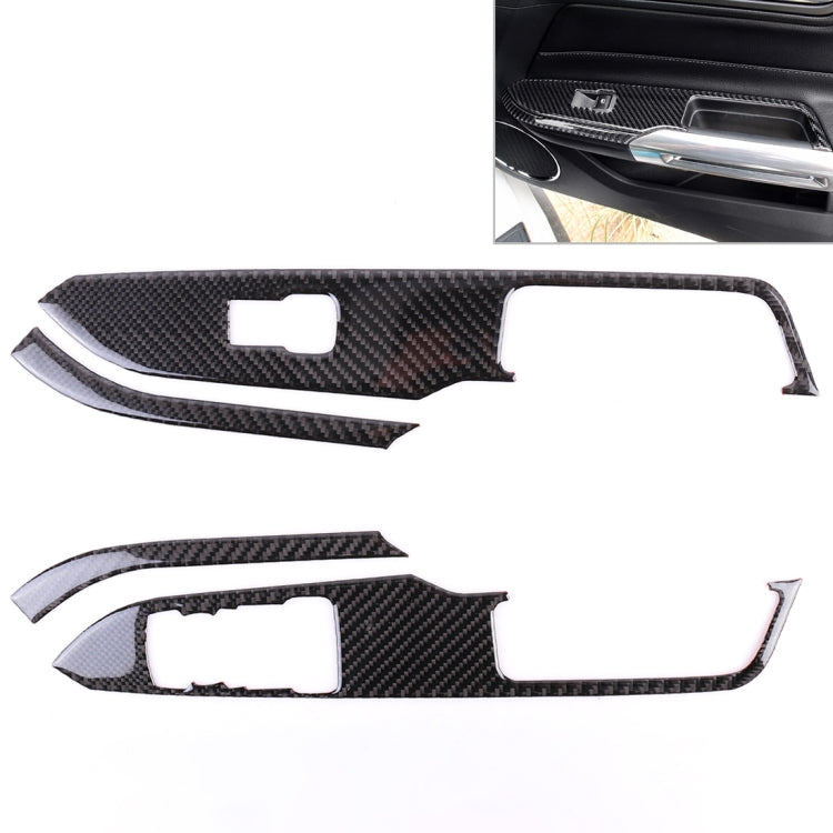 4 PCS Car Door Lift Window Regulator Button Decorative Sticker for Ford Mustang 2015-2020 - Car Interior Mouldings by buy2fix | Online Shopping UK | buy2fix