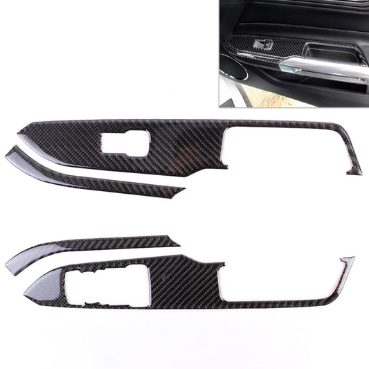 4 PCS Car Door Lift Window Regulator Button Decorative Sticker for Ford Mustang 2015-2020 - Car Interior Mouldings by buy2fix | Online Shopping UK | buy2fix