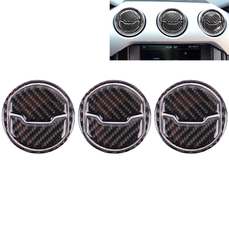 9 PCS Central Air Vents Cover Decorative Sticker Air Outlet Trim Ring for Ford Mustang 2015-2020 by buy2fix