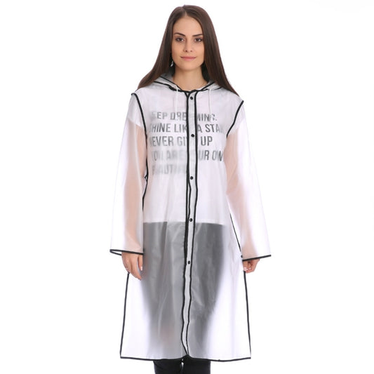 EVA Edging Conjoined Poncho Edge Design Transparent Hat Brim Rain Covers Waterproof Outdoor Raincoat, Size: L, Suitable for 150-170cm Height(Black) - Raincoats by buy2fix | Online Shopping UK | buy2fix