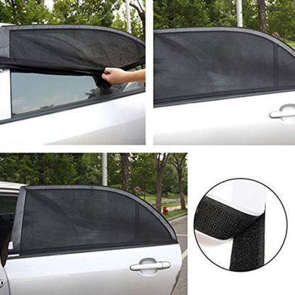 2 PCS Car Shade Block Car Sun Block Window Gauze Shading Net Side Blocking Cover Sun Net Sandbags Side Window Sunshade Cover, Size: 92*54cm by buy2fix