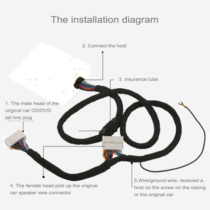 Car Radio Stereo Ampplified DSP Extension Cable Wiring Harness, Cable Length: 1.5m, For Nissan Tiida, Sylphy, Infiniti QX35, Mazda 6, New Tiida and More Vehicles - DIY Cables by buy2fix | Online Shopping UK | buy2fix